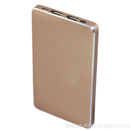 Polymer battery power bank, 6000mah, metal case, top quality, suitable for corporate gift